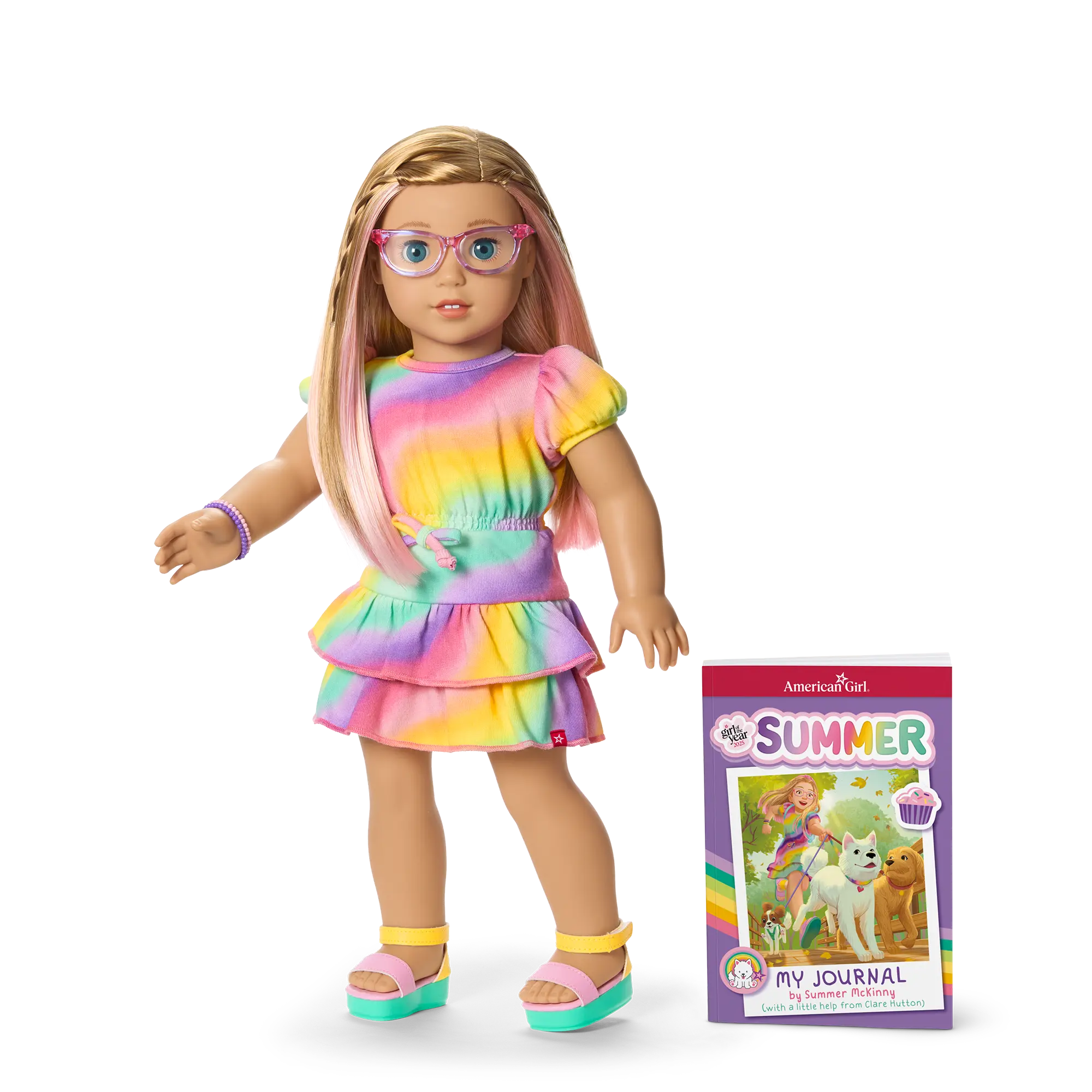Summer's Rainbow Swirl Dress For Girls & 18-Inch Dolls + Summer Doll (Girl Of The Year 2025) - Image 3