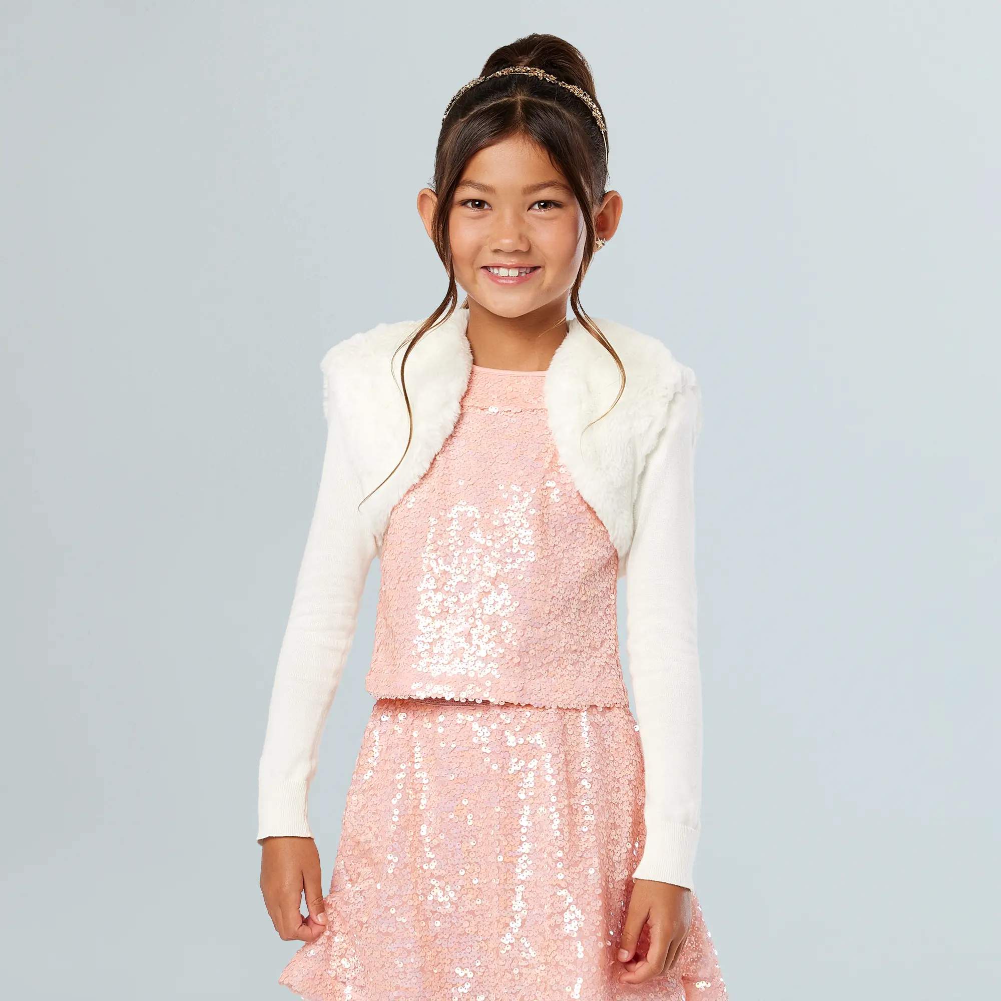 American Girl X Something Navy Frosty Faux-Fur Shrug For Girls - Image 2