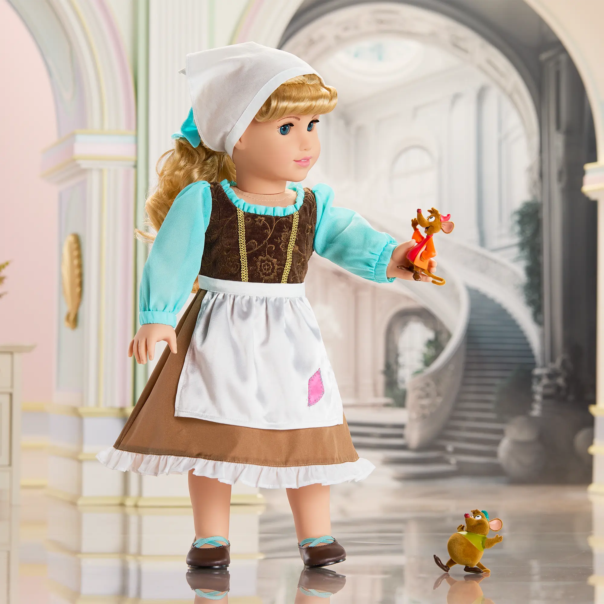 American Girl Disney Princess Cinderella Day Dress, Friends & Accessories For 18-Inch Dolls - Image 10