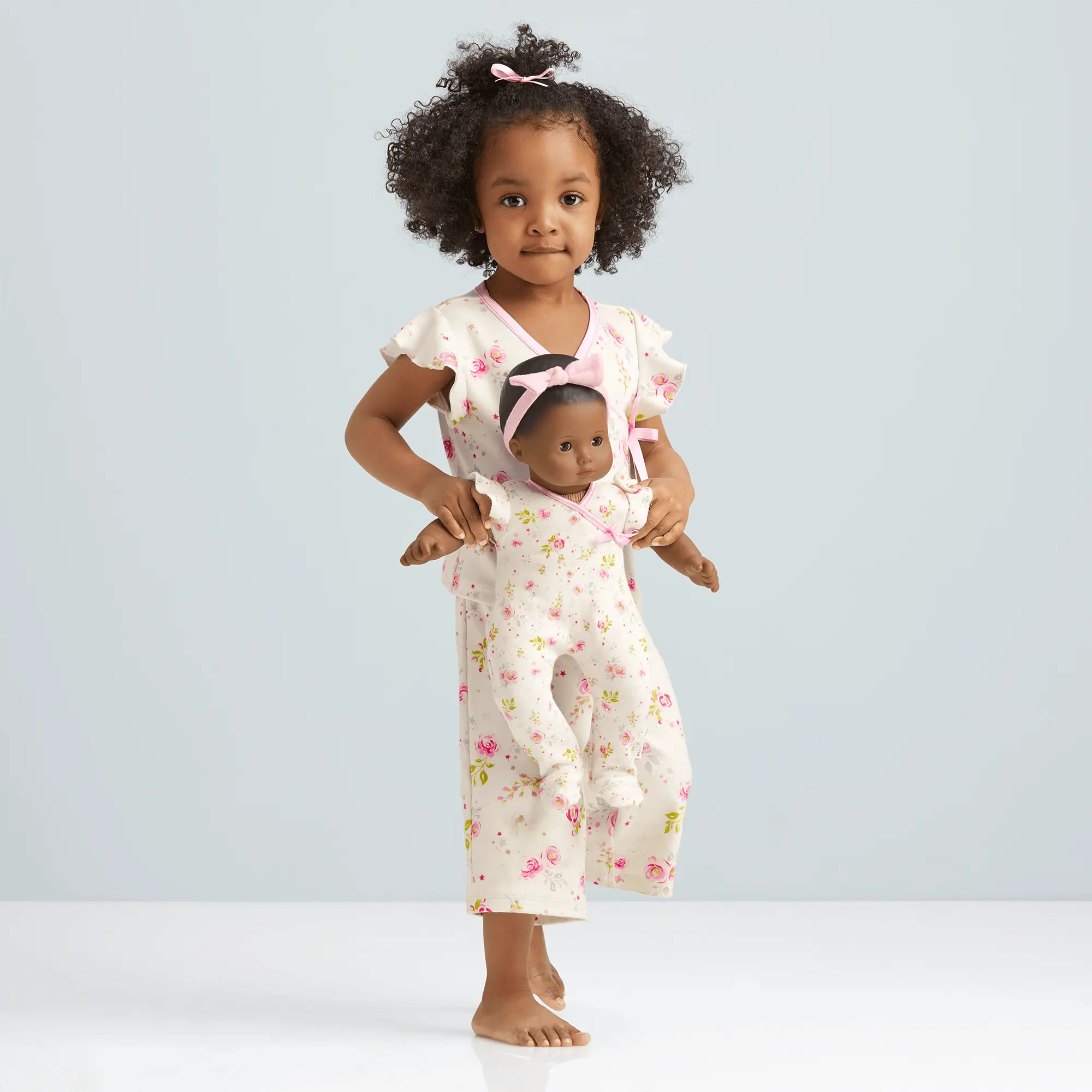 Beautiful Blooms Pajamas For Little Girls & Bitty Baby Dolls - Image 2