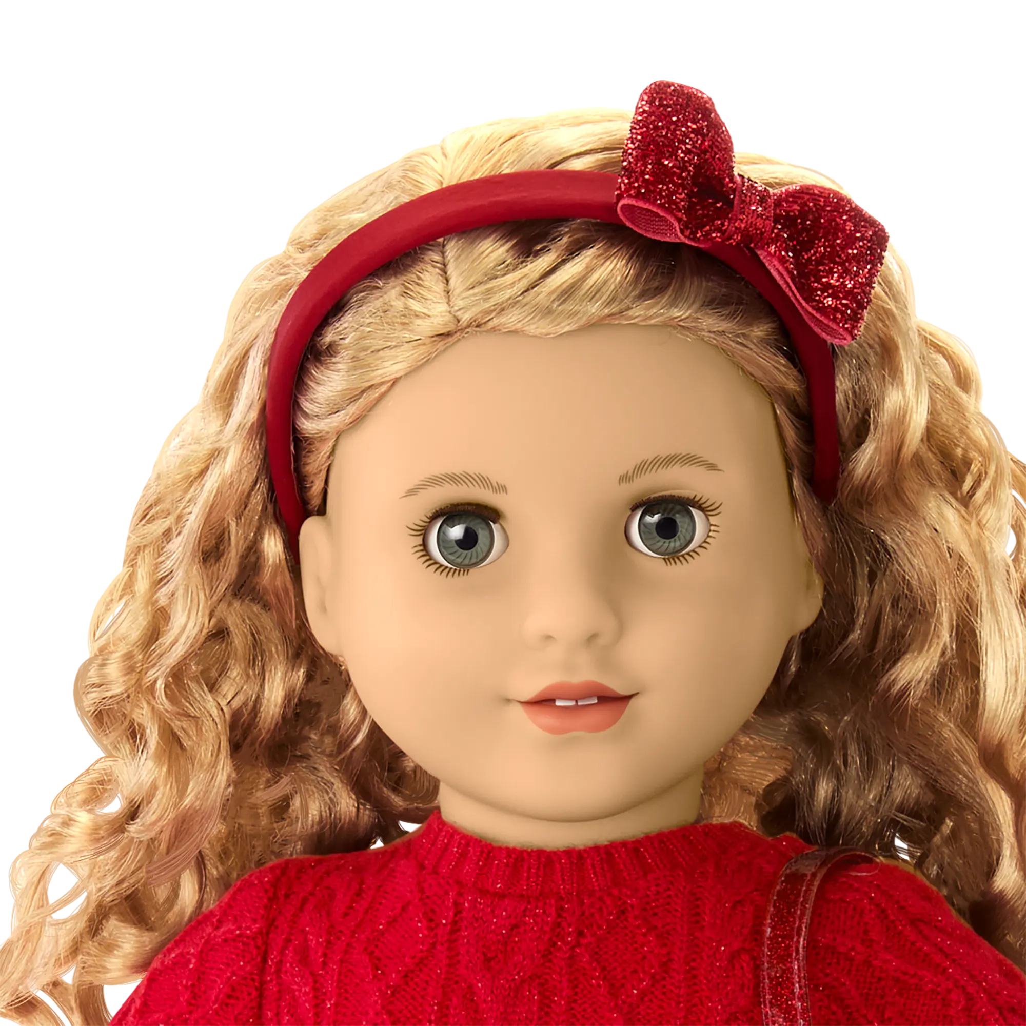 American Girl X Something Navy Crimson Sparkle Sweater Dress For 18-Inch Dolls - Image 4