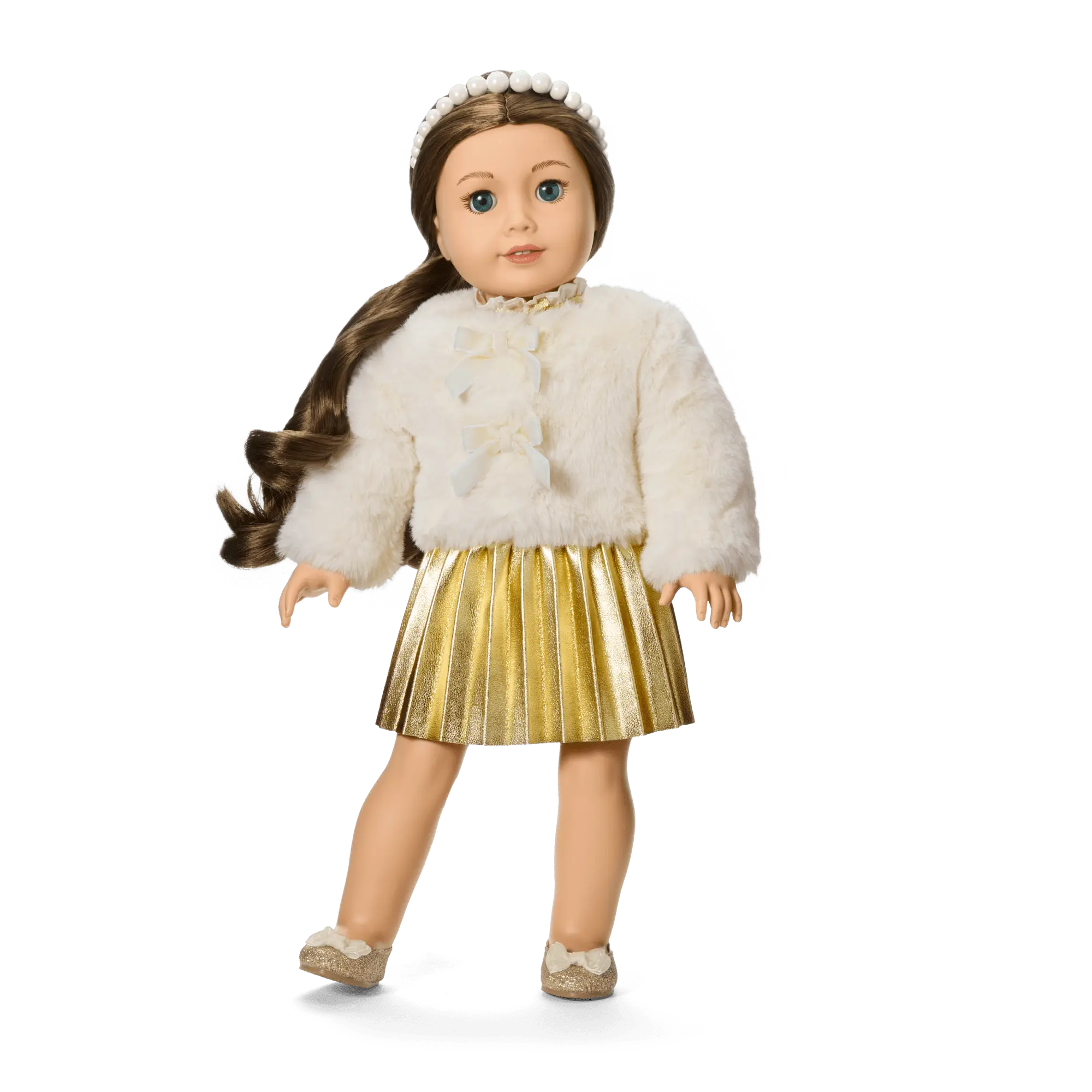American Girl X Janie And Jack Glitter & Bows Shoes For 18-Inch Dolls - Image 2